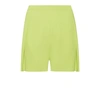 Lapointe Lightweight Pleated Shorts In Lime