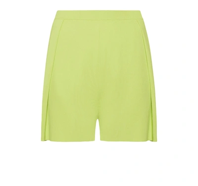 Lapointe Lightweight Pleated Shorts In Lime