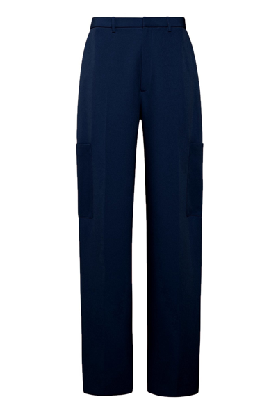 Lapointe Matte Crepe Round Leg Trouser In Navy
