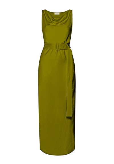 Lapointe Satin Bias Maxi Dress In Fern