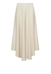 Lapointe Satin Handkerchief Skirt In Cream