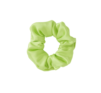 Lapointe Satin Scrunchie In Lime