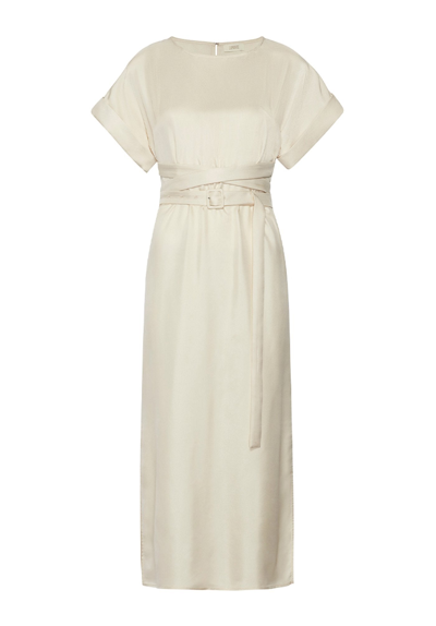 Lapointe Silky Twill Harness Dress In Cream