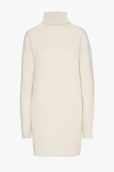 Lapointe Turtleneck Dress In Ivory