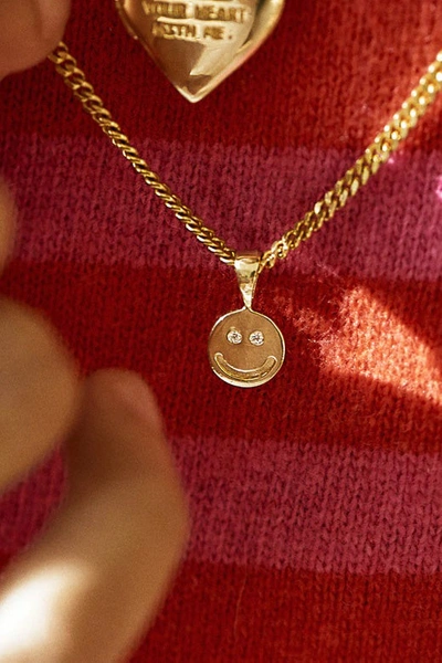 Anna + Nina Smiley Goldplate Necklace Charm