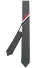 Thom Browne Rwb Stripe Necktie In Grey