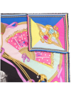 Versace I Ventagli Silk Foulard In Multicolour