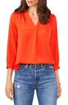 VINCE CAMUTO RUMPLE FABRIC BLOUSE