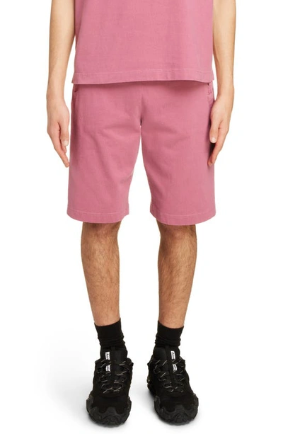 Acne Studios Organic Cotton Sweat Shorts In Acx Old Pink