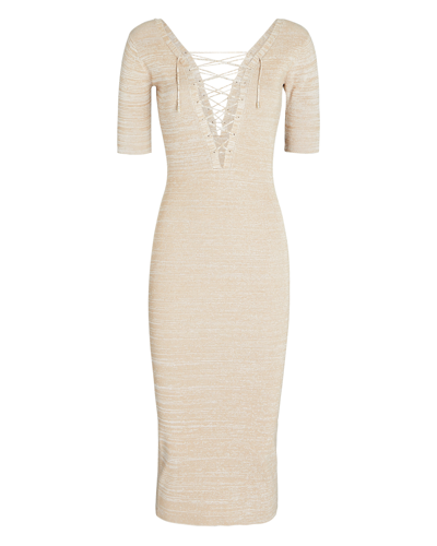 Le Superbe Coming And Going Knit Midi Dress In Beige