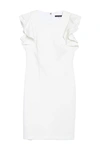 Tommy Hilfiger Flutter Sleeve Sheath Dress In Ivory