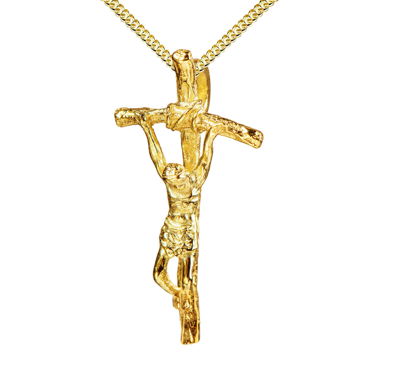 Pre-owned Jevelion Kreuz-anhänger Goldkreuz Jesus Christus Gold-kreuz 750 Gold 18 Karat