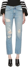 BROCK COLLECTION Blue Distressed Wright Jeans