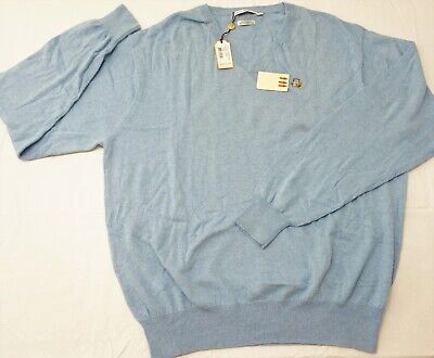 Pre-owned Peter Millar Neu  Golf Gerippt Pullover Herren Gross Thb V-ausschnitt W / Logo