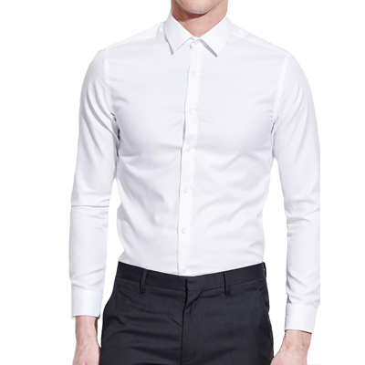 Calvin Klein Mens Slim Fit Collar Button-down Shirt In White