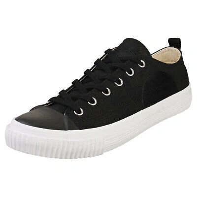 Pre-owned Alexander Mcqueen Low Swallow Plimsoll Herren Black Sneaker Beilaufig - 42 Eu