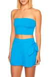 Susana Monaco Core Crop Tube Top In Aquamarine