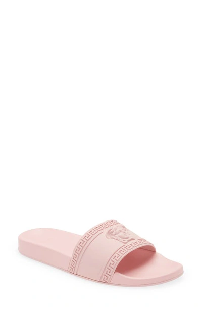 Versace Palazzo Medusa Slide Sandal In Rose