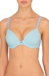 Natori Pure Luxe Full Fit Coverage T-shirt Everyday Support Bra (38b) Women's In Clearwater/grape Ice