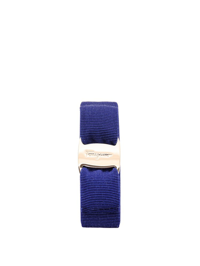 Ferragamo "fiocco Vara" Hair Clip In Blue