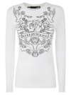 LOVE MOSCHINO LOVE MOSCHINO RHINESTONE EMBELLISHED GRAPHIC PRINT LONG SLEEVED T