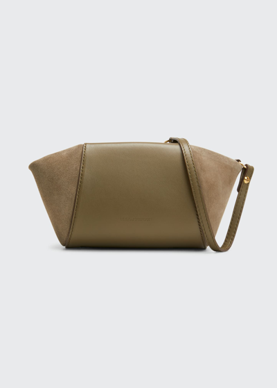 Ulla Johnson Imogen Small Zip Convertible Crossbody Bag In Olive Forest