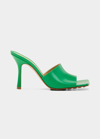 Bottega Veneta Stretch Leather Sandal In 3730 Grass