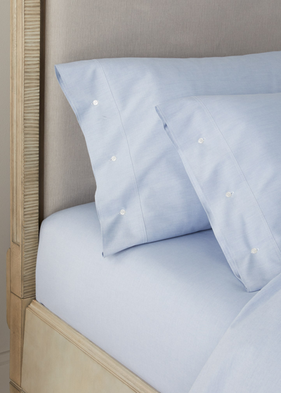 Ralph Lauren Workshirt Chambray King Pillowcase In Blue