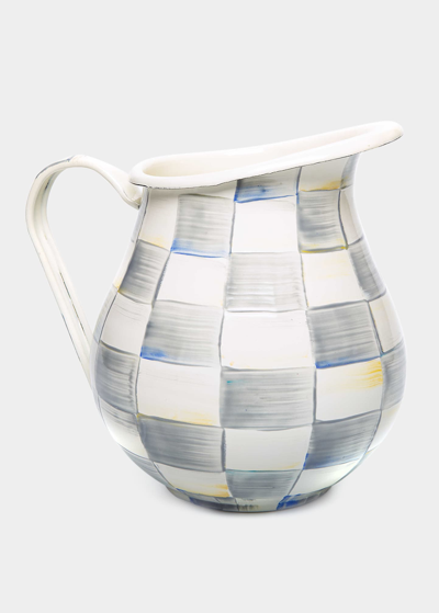 MACKENZIE-CHILDS STERLING CHECK PITCHER - 3 QT.