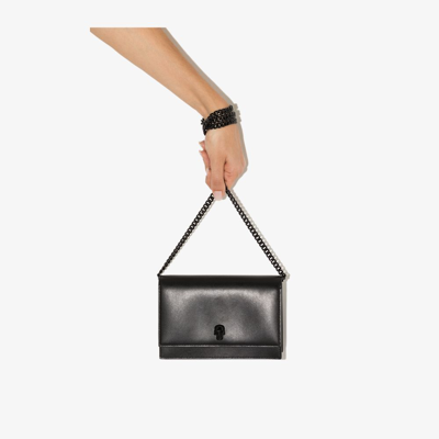 Alexander Mcqueen Skull Mini Chain Crossbody Bag In Black