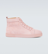 CHRISTIAN LOUBOUTIN LOUIS SUEDE HIGH-TOP SNEAKERS