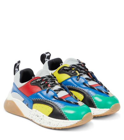 Stella Mccartney Kids' Colorblocked Sneakers In Multicolor