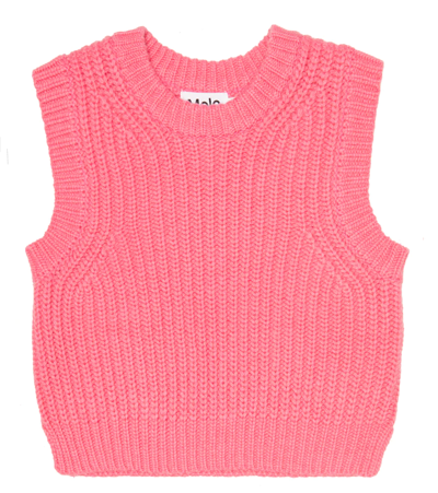 Molo Gilberte Wool-blend Sweater Vest In 8546 Petals