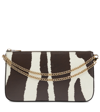 Christian Louboutin Loubila Animal-print Pouch Crossbody Bag In Dark Brown/dark Brown
