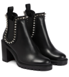 Christian Louboutin Capahutta 70mm Spiked Leather Ankle Booties In Black