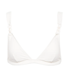 Stella Mccartney Falabella Chain-strap Triangle Bikini Top In Cream