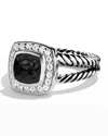 David Yurman Petite Albion Ring With Black Onyx And Diamonds