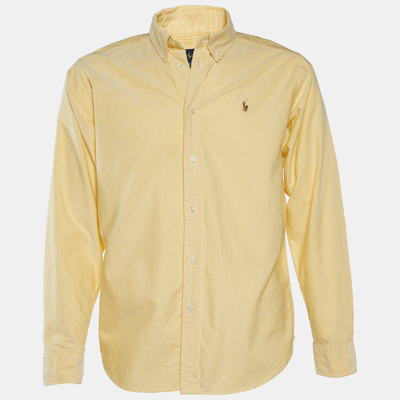 Pre-owned Ralph Lauren Yellow Cotton Button Front Shirt Xxxl