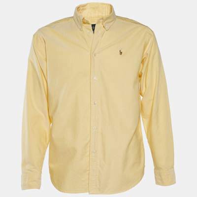 Pre-owned Polo Ralph Lauren Yellow Cotton Button Front Shirt Xxxl