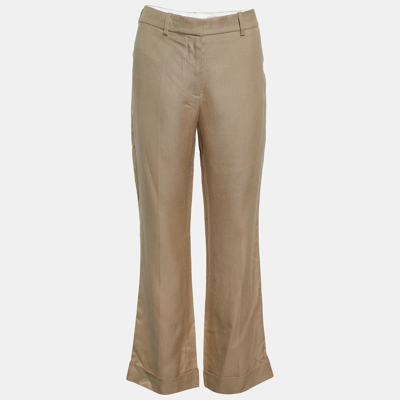 Pre-owned Stella Mccartney Beige Cuffed Hem Trousers M