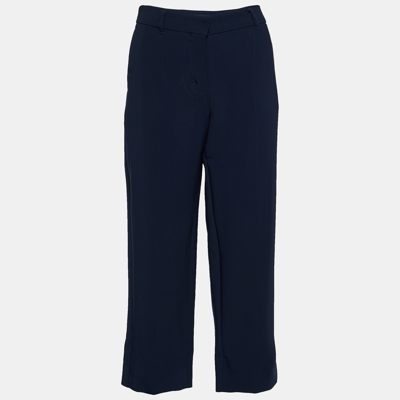 Pre-owned S'max Mara S' Max Mara Dark Blue Regular Fit Trousers M