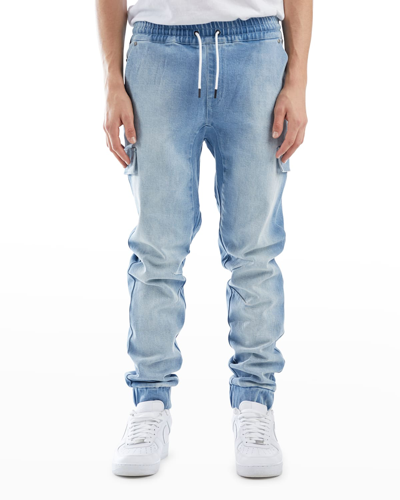 Nana Judy Men's Cotton Denim Joggers - Bci Cotton In Vintage Indigo