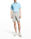 Peter Millar Salem High Drape Performance Shorts In British Gr