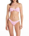 Bond-eye Swim Sahara Eco Bandeau Bikini Top In Baby Pink