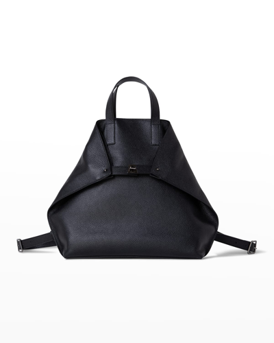 Akris Ai Medium Leather Backpack In Black