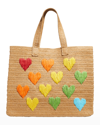 BTB LOS ANGELES EMBROIDERED HEART BEACH TOTE BAG