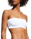 Commando Faux Leather Bandeau Bralette In White