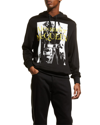 Alexander Mcqueen Logo-print Long-sleeved Hoodie In Blackenaml