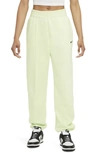 Nike Sportswear Essential Fleece Pants In Lime Ice/ Black