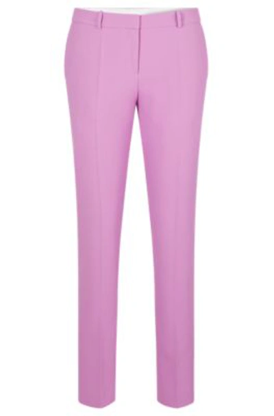 Hugo Boss Regular-fit Trousers In Stretch Twill- Light Pink Women's Formal Pants Size 12